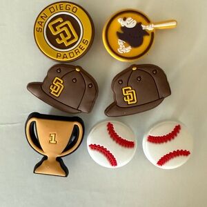 MLB San Diego Padres Baseball Croc Shoe Charms NEW